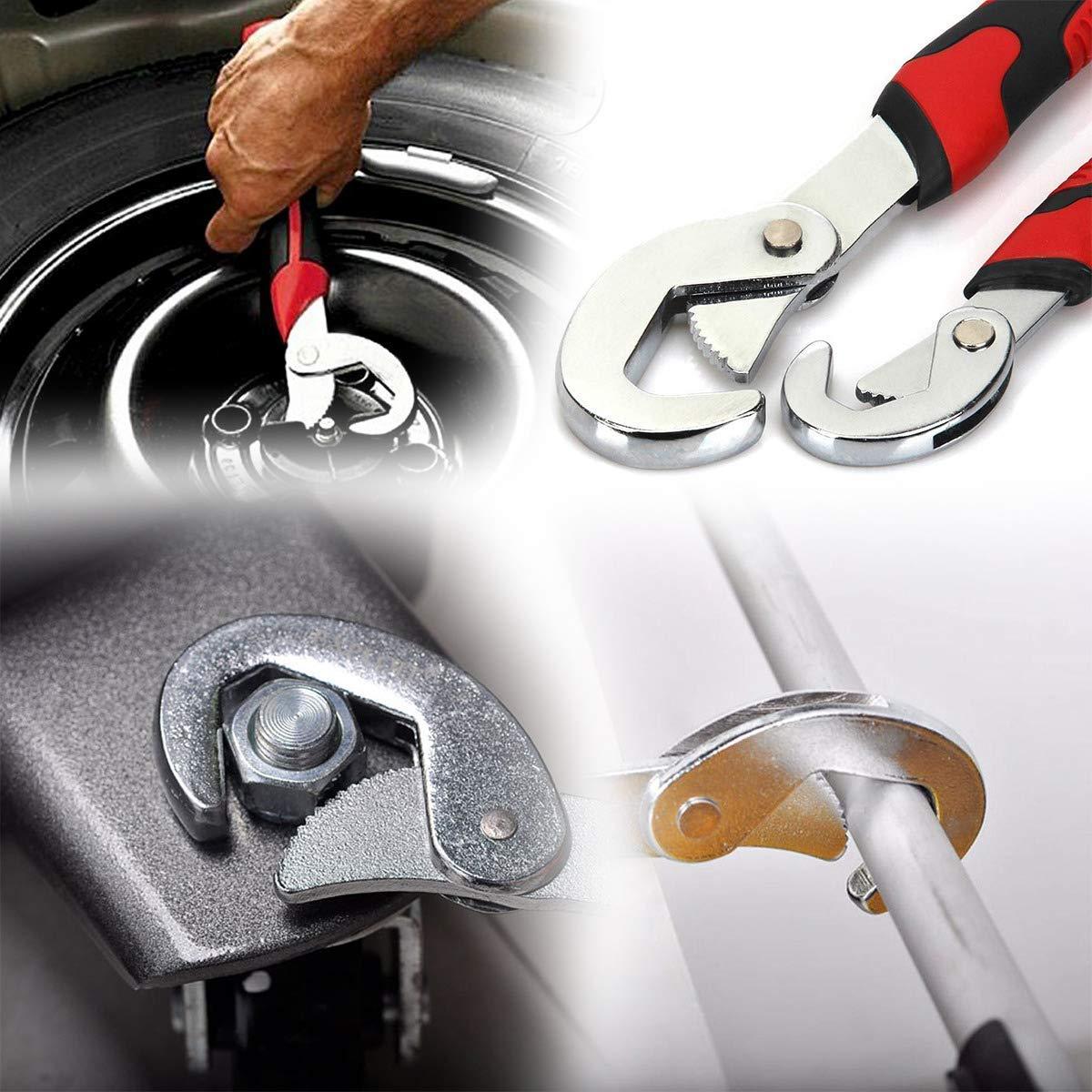 ALVENZA Adjustable Wrench Set – Universal Snap Grip 2-Pc | BoltForce