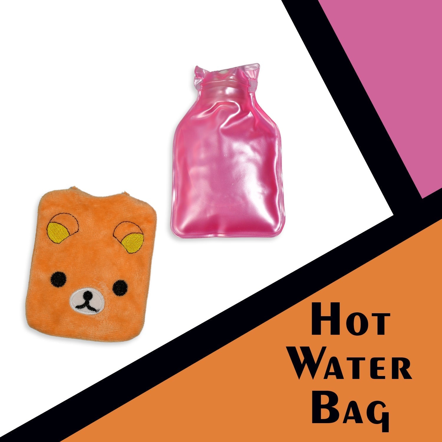 Hot Water Bag for Pain Relief Soft Cover & Portable Design - Back View