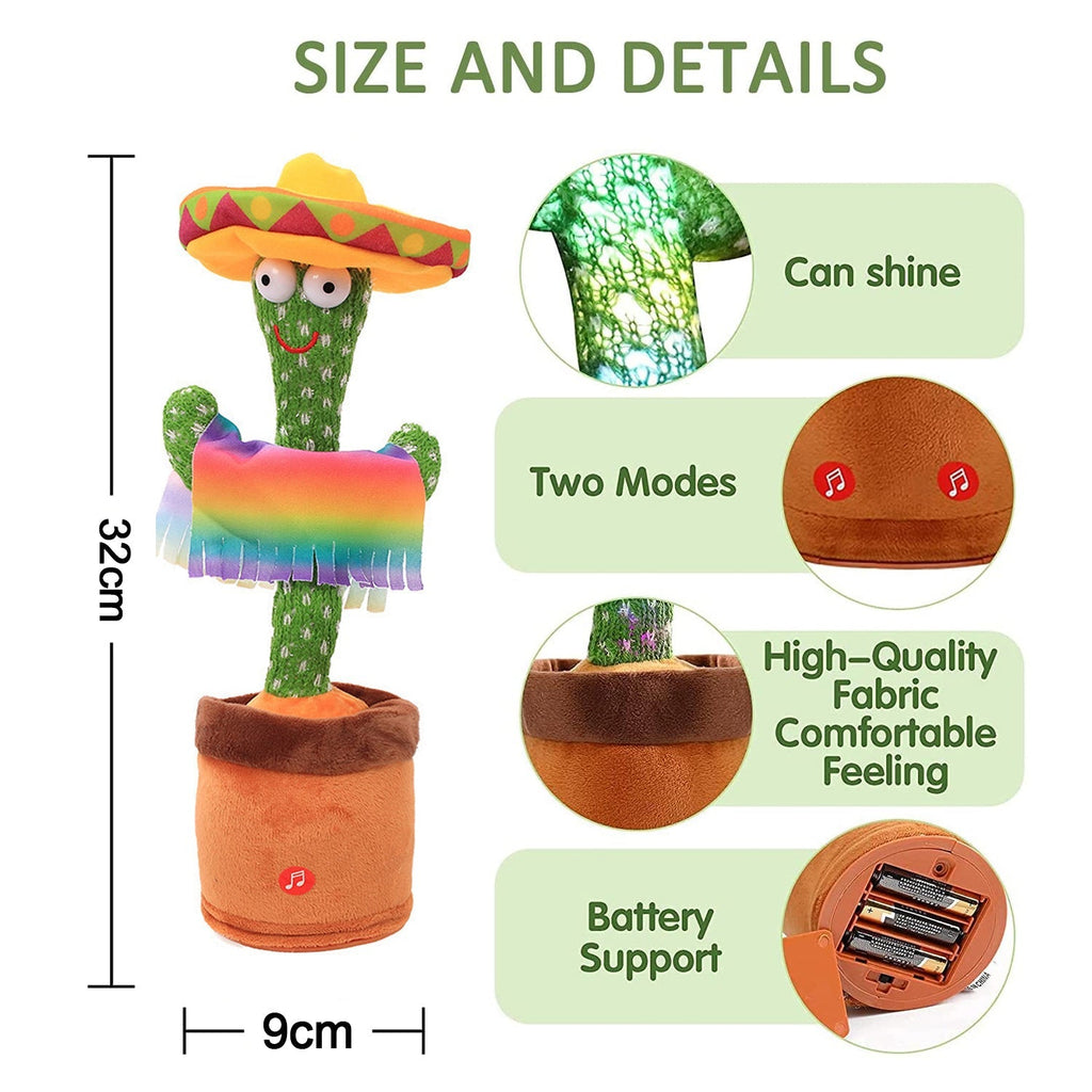 ALVENZA Dancing Cactus Toy – Talking & Singing Plush | Little Learners