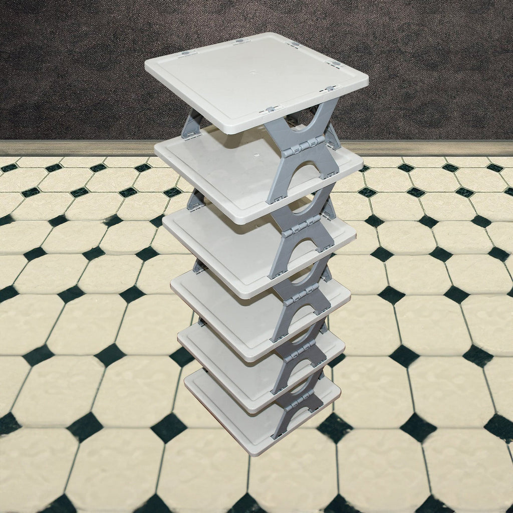 ALVENZA Foldable Shoe Rack 6-Layer – Space-Saving Organizer | Organivo