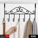 ALVENZA Over Door Hanger Rack – 7 Hooks Metal Organizer | Indo Glow