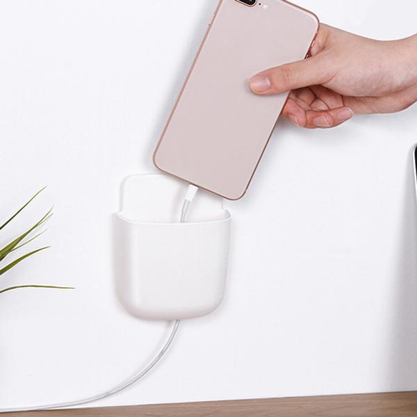 ALVENZA Wall Mounted Phone Holder – Charging Port | 4 Pcs | PHOBIA
