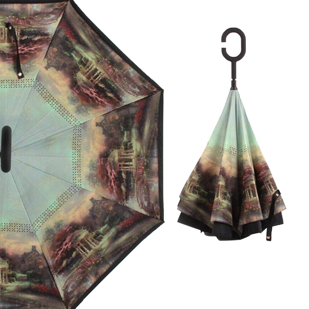 ALVENZA Reverse Umbrella – Windproof Automatic Compact Travel | FERVENT