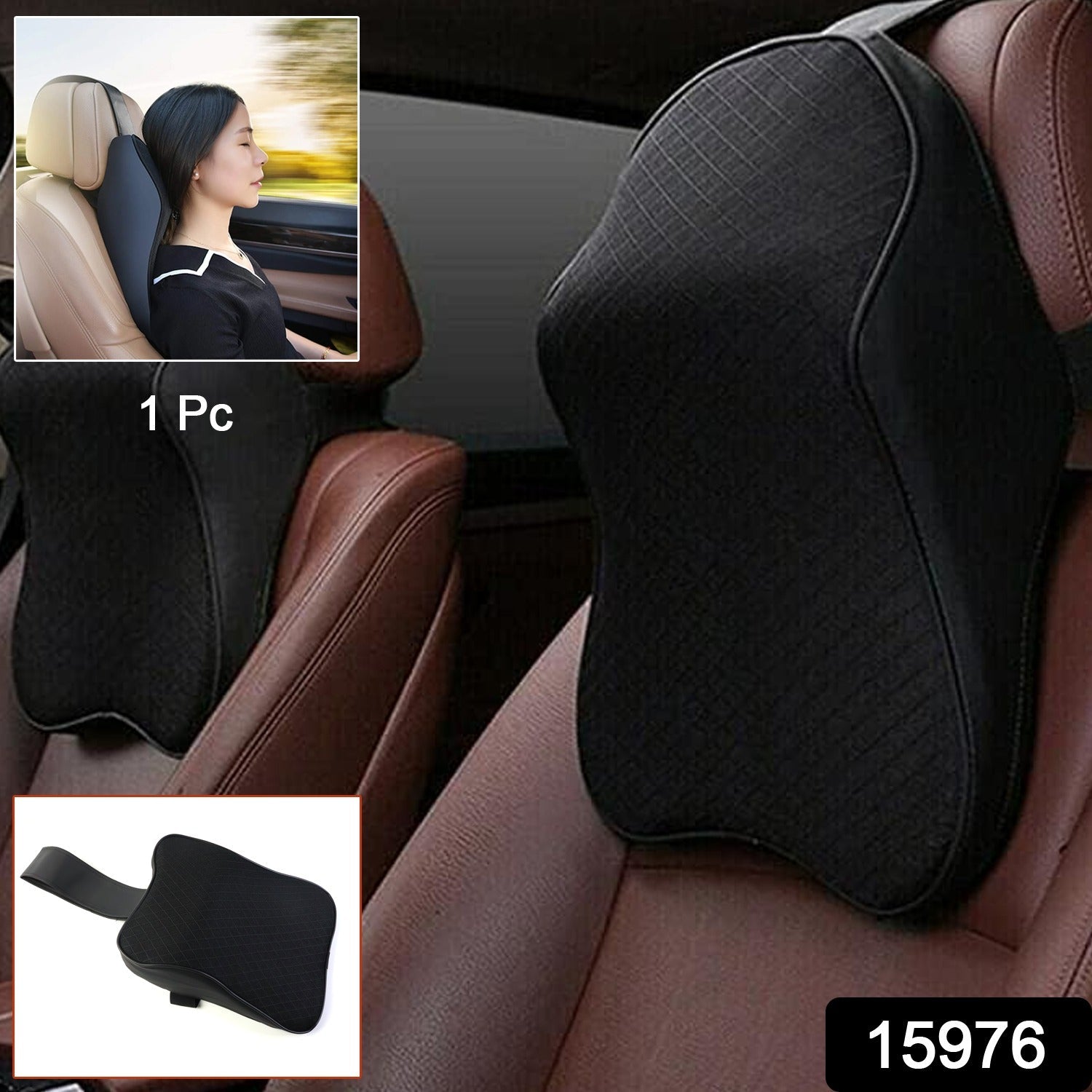 ALVENZA Car Seat Headrest Neck Support Cushion – Ergonomic Comfort for Driving