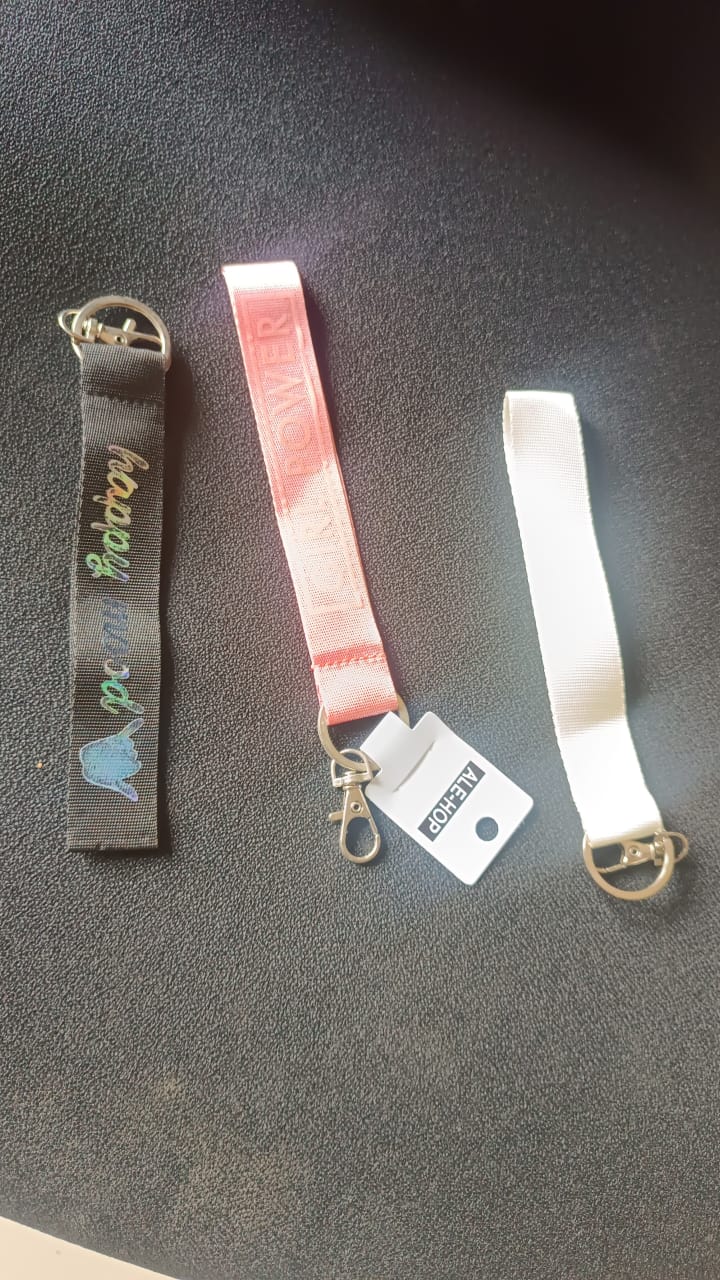 ALVENZA Girl Power Fabric Ribbon Keychain – Motivational & Durable Accessory