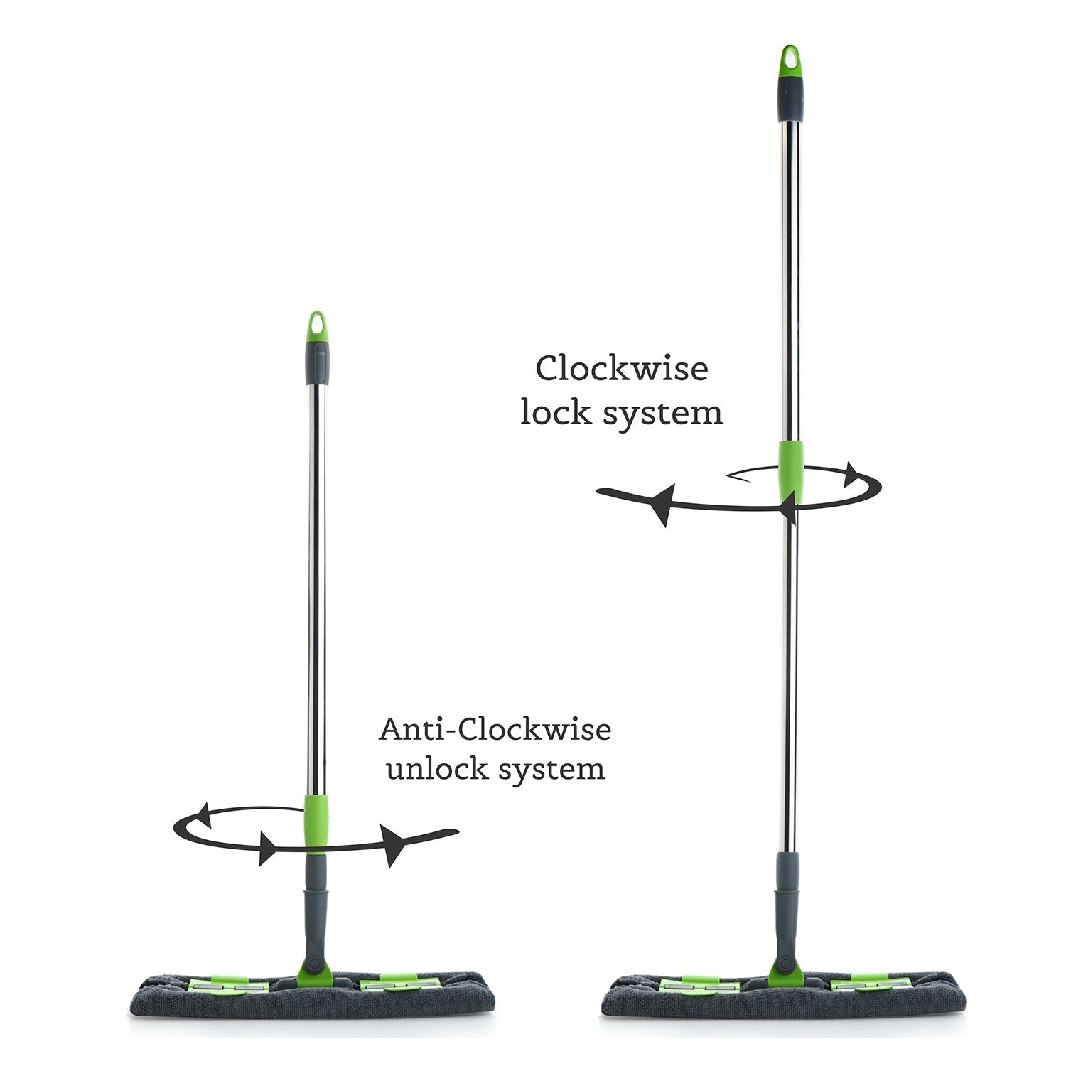 ALVENZA Microfiber Flat Mop – Wet & Dry, 360° Rotating Head | Ganesh