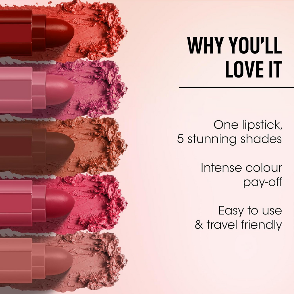 5-in-1 Lipstick – Long-Lasting Matte & Nourishing Lip Color