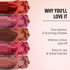5-in-1 Lipstick – Long-Lasting Matte & Nourishing Lip Color
