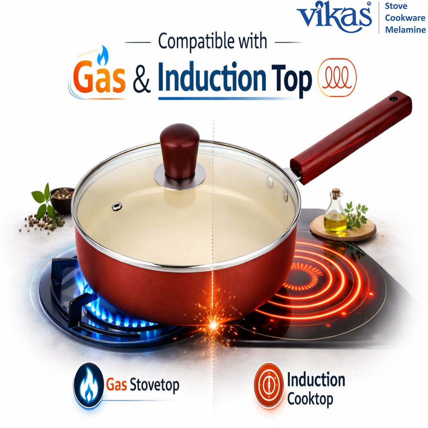 ALVENZA Ceramic Frypan – Non-Stick Coating & Induction Compatible for Healthy Cooking