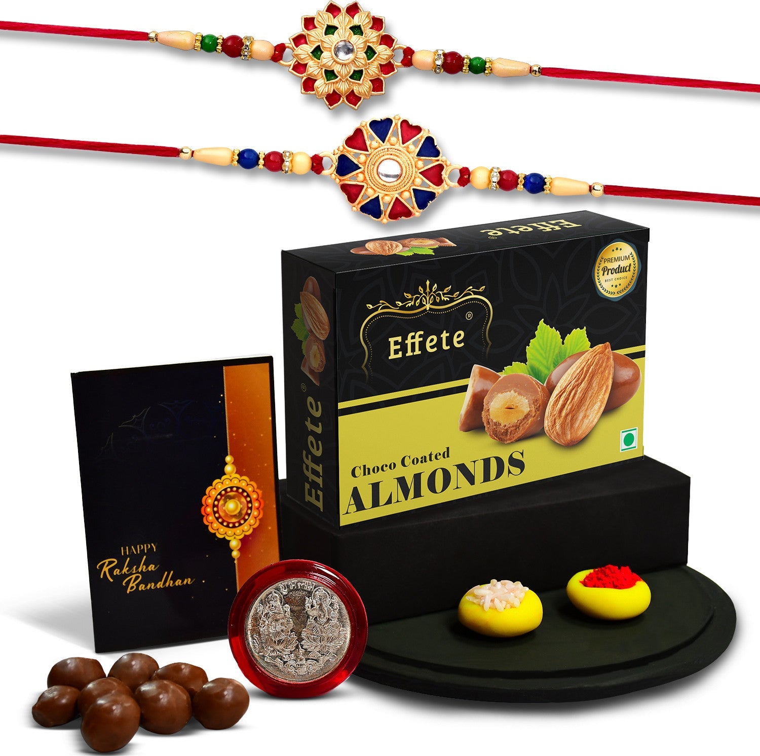 ALVENZA Multicolor Rakhi - Chocolate Gift Set for Brother Combo | Raksha Bandhan | Gift Set