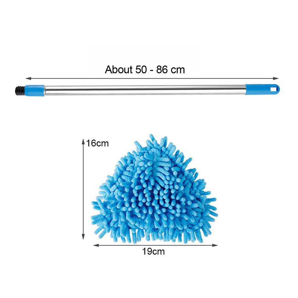 ALVENZA Triangle Mop – Adjustable Stainless Steel for Wet & Dry Floors | Velvet Wipe