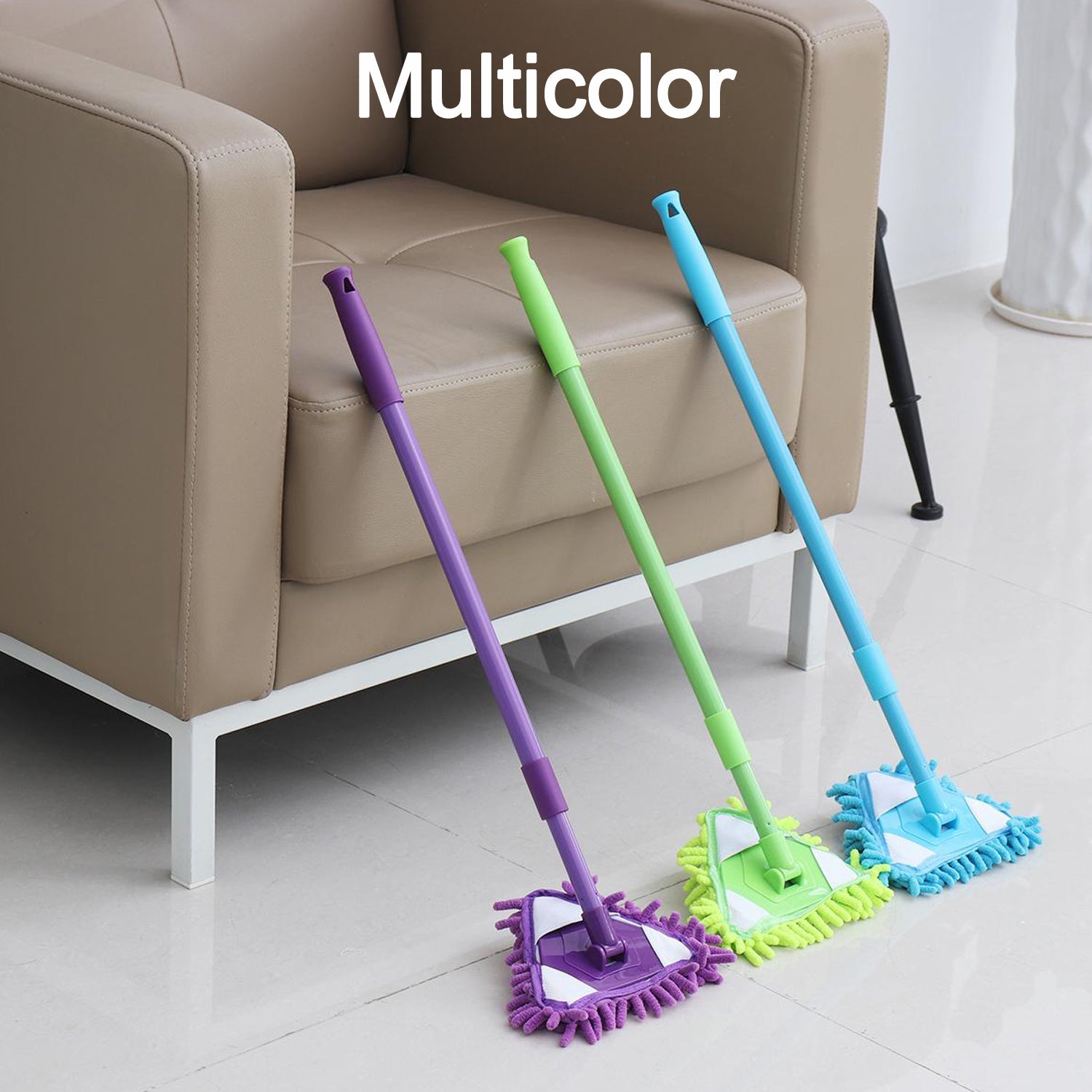ALVENZA Triangle Mop – Adjustable Stainless Steel for Wet & Dry Floors | Velvet Wipe