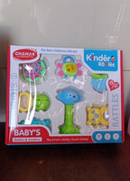 ALVENZA Baby Rattle & Teething Set – 8-Piece Non-Toxic | Aditi