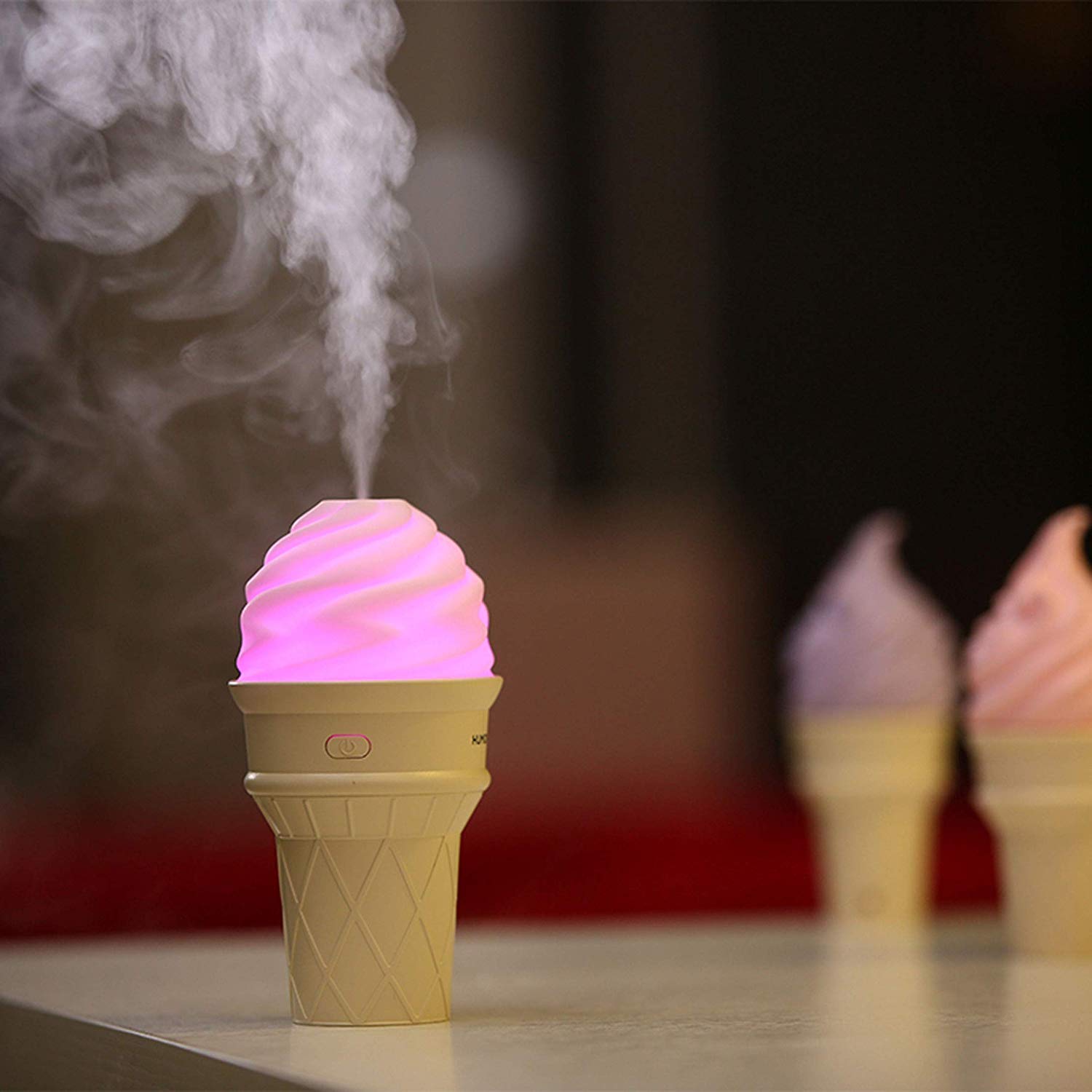 Ice Cream LED Humidifier Portable Air Moisturizer & Fragrance Diffuser - Back View