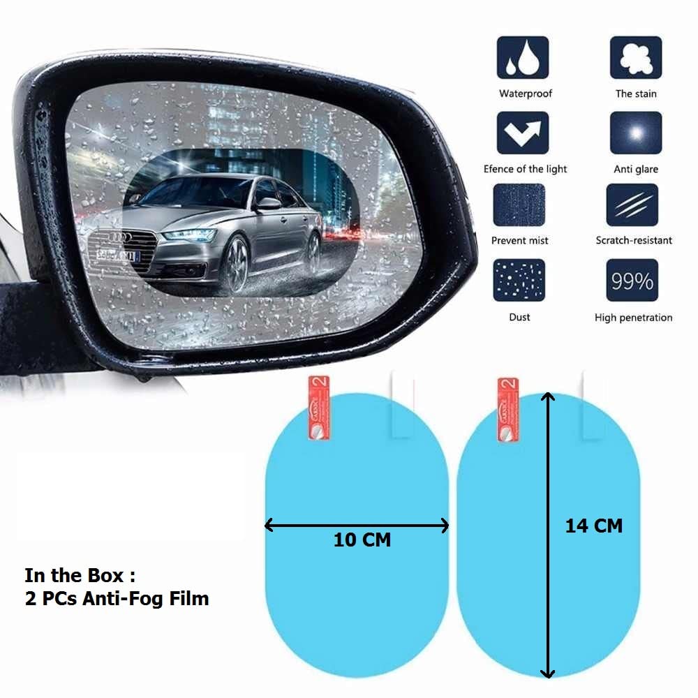 ALVENZA Anti-Fog Rearview Mirror Film – HD Clear Protective Sticker