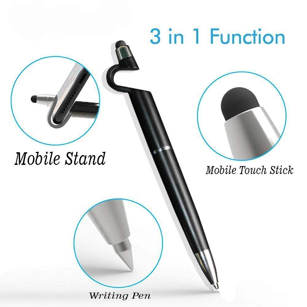 ALVENZA 3-in-1 Stylus Pen – Mobile Stand, Ink Pen & Touchscreen | Writezo