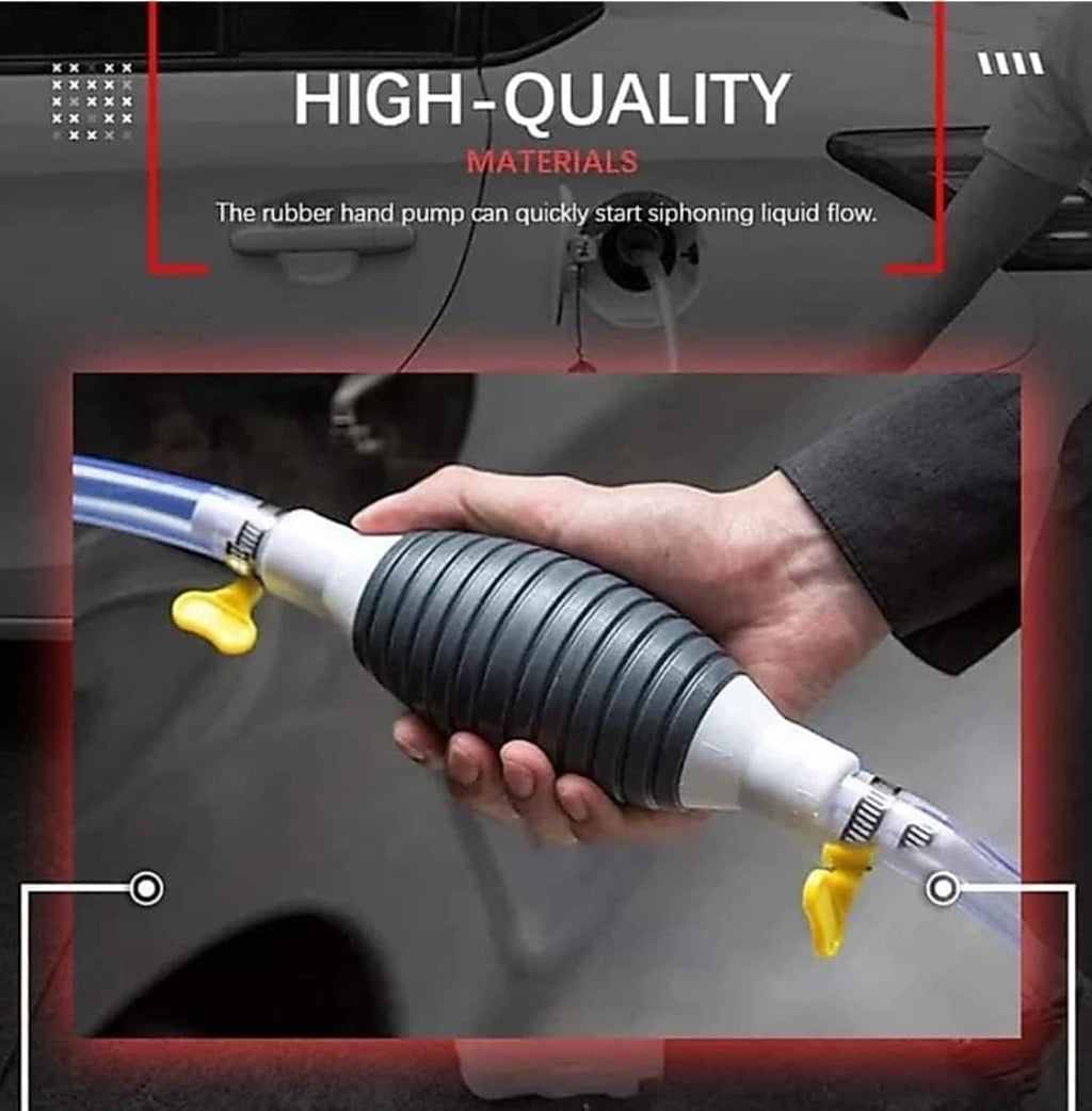 ALVENZA Fuel Transfer Pump – Portable Manual Siphon Kit for Liquids
