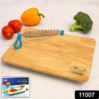 ALVENZA Wooden Cutting Board with Ergonomic Knife – Durable & Compact Set