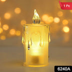 Diwali LED Candle Crystal Glitter Light for Home Decor | Styleva - Side View