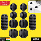 ALVENZA Cable Organiser Clips – Self-Adhesive Wire Management (10 Pc) | DigixDrive