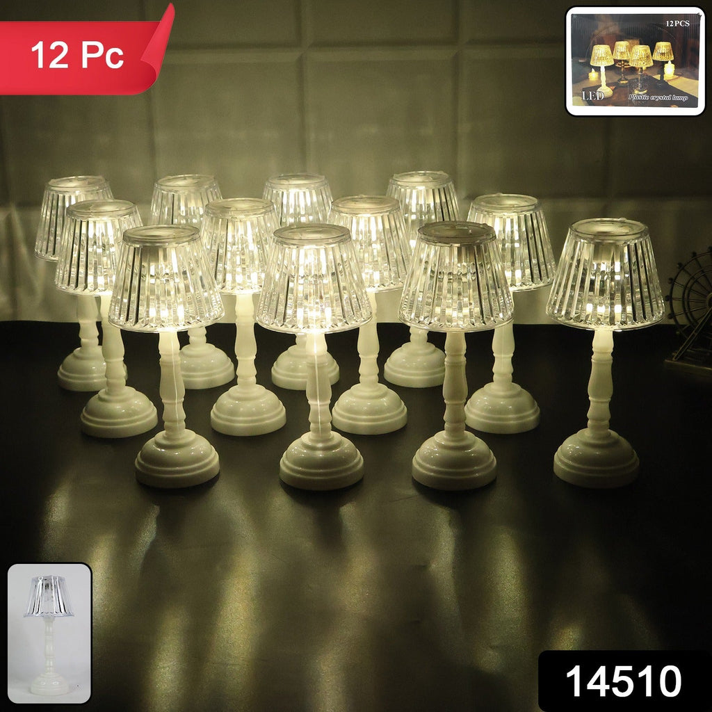 ALVENZA LED Crystal Table Lamps – Elegant Set of 12 Warm Lights