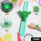 Kids LED Slap Bracelet Spinning Light-Up Cartoon | Little Fashionistas