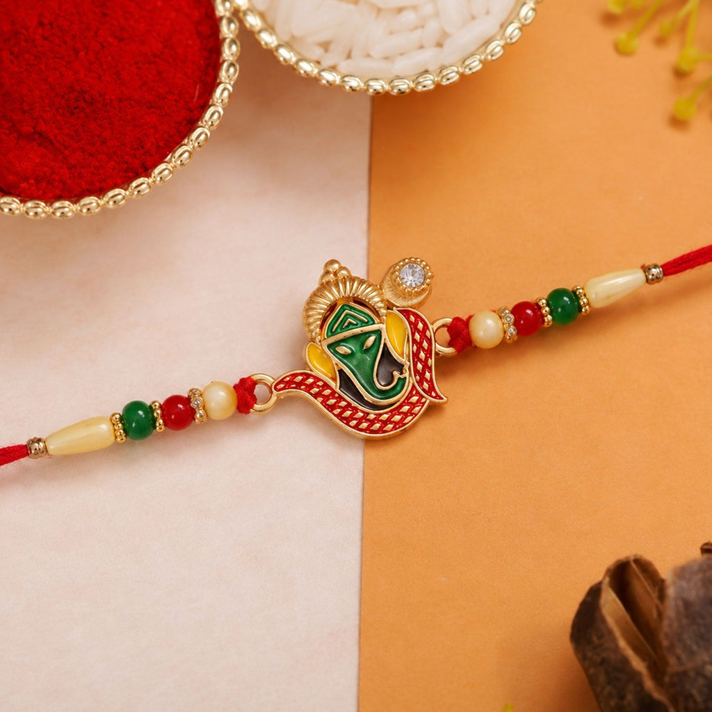 ALVENZA Ganpati Rakhi - Handcrafted Traditional Symbol of Protection