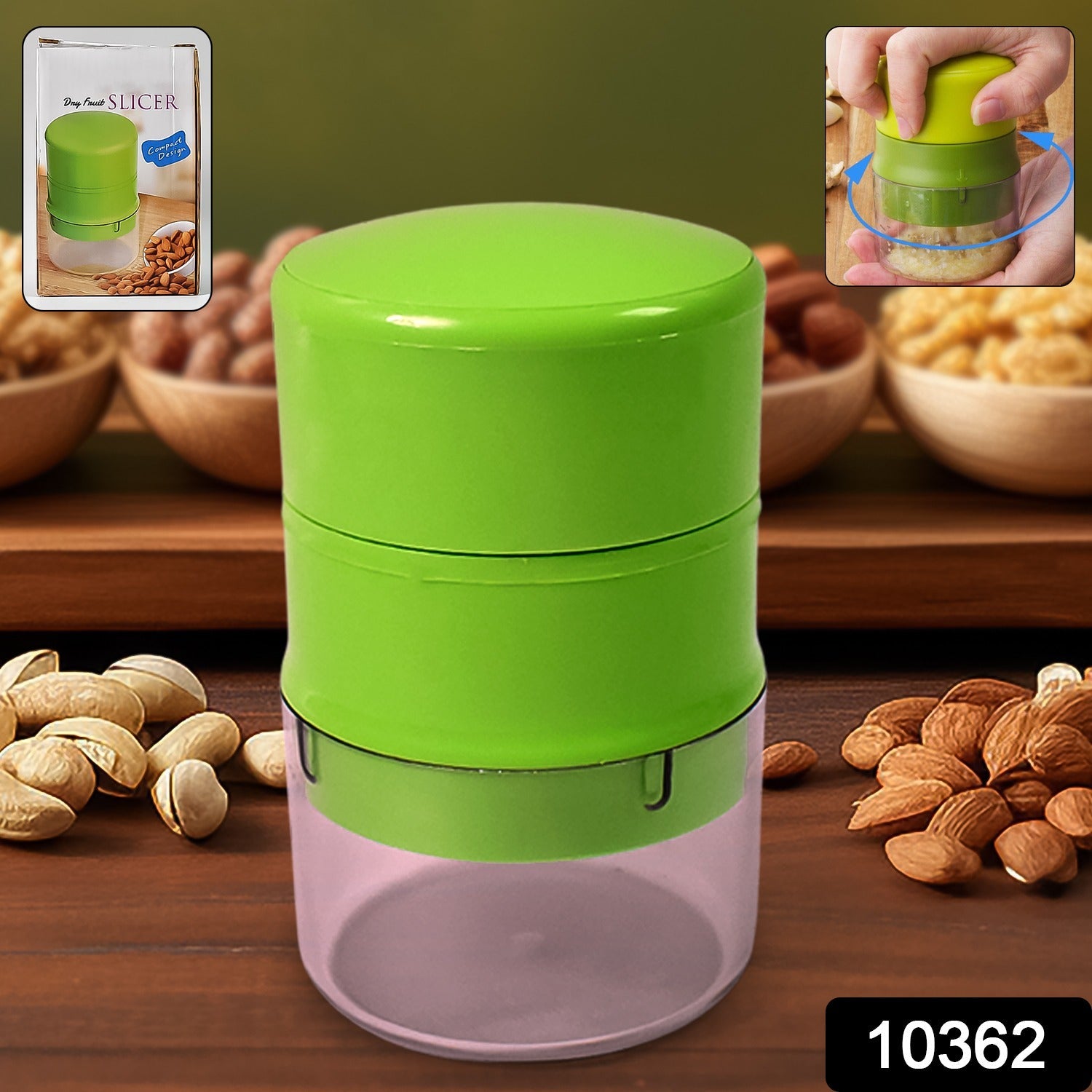 Dry Fruit Cutter Multi-Purpose Slicer & Chopper | Konvex - Side View