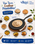 ALVENZA Cast Iron Roti Tawa – Even Heat & Durable for Perfect Rotis