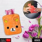 Hot Water Bag for Pain Relief Soft Cover & Portable Design - Side View