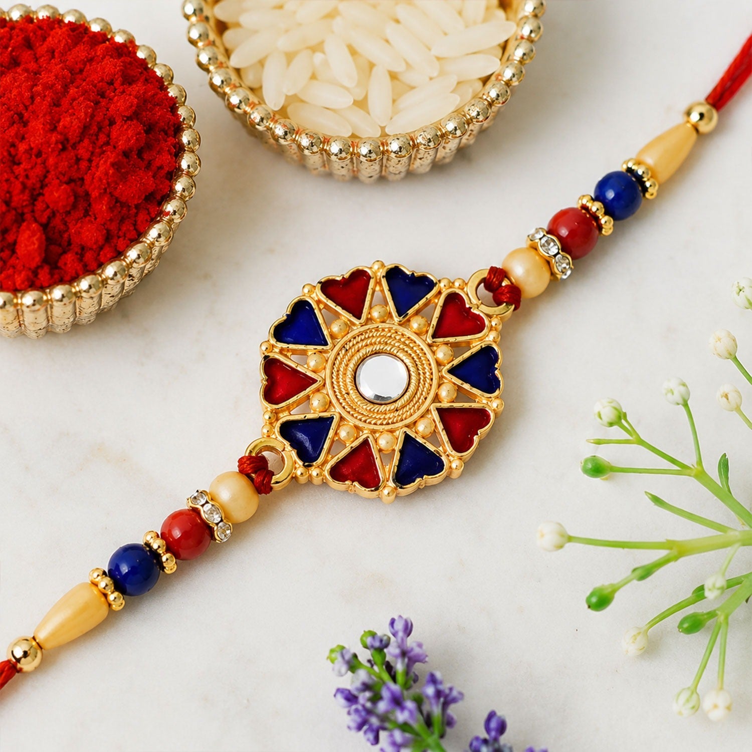 ALVENZA Traditional Rakhi – Handcrafted & Skin-Friendly for Raksha Bandhan