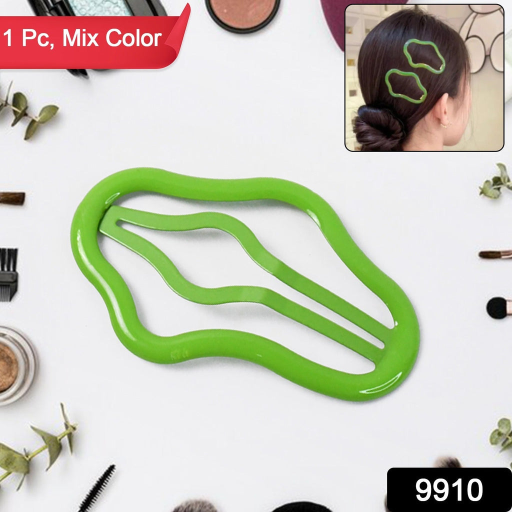 Multicolor Hair Clips Vibrant Metal Hairpins for Daily Style - Side View