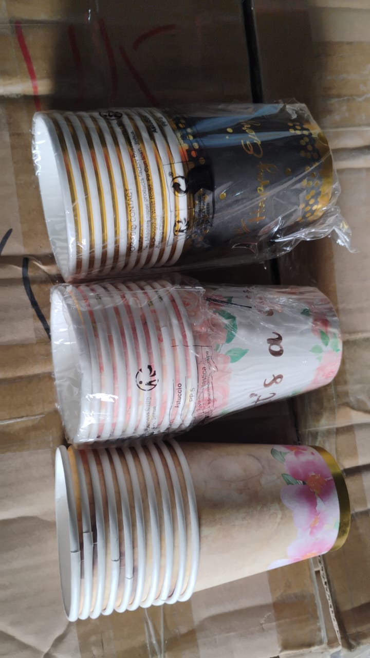 Disposable Paper Cups Mixed Colour 3 Pcs Set | hydrozilla - Detail View 8