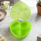Heart Shape Pill Organizer Compact Travel-Friendly Storage - Front View