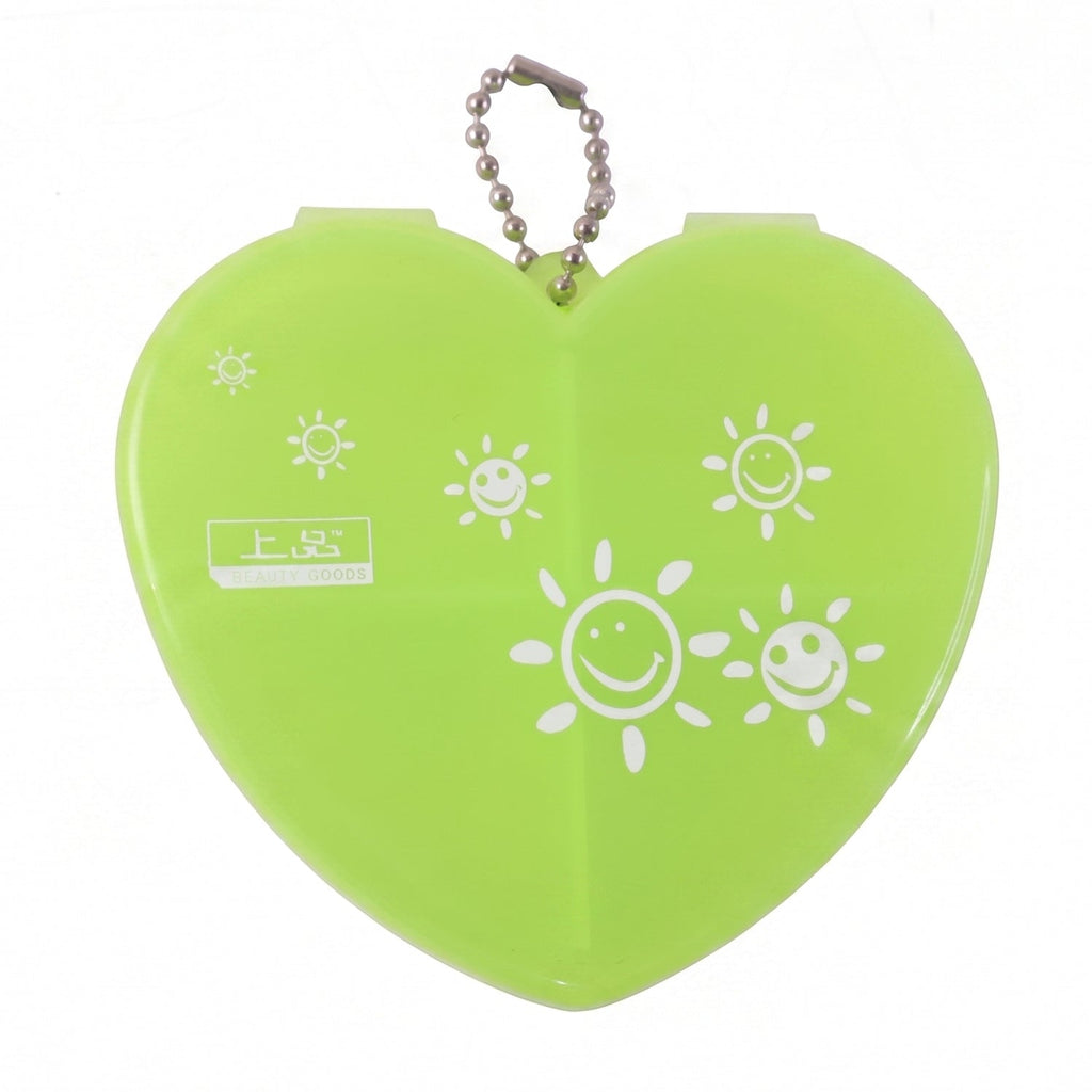 Heart Shape Pill Organizer Compact Travel-Friendly Storage - Detail View 5