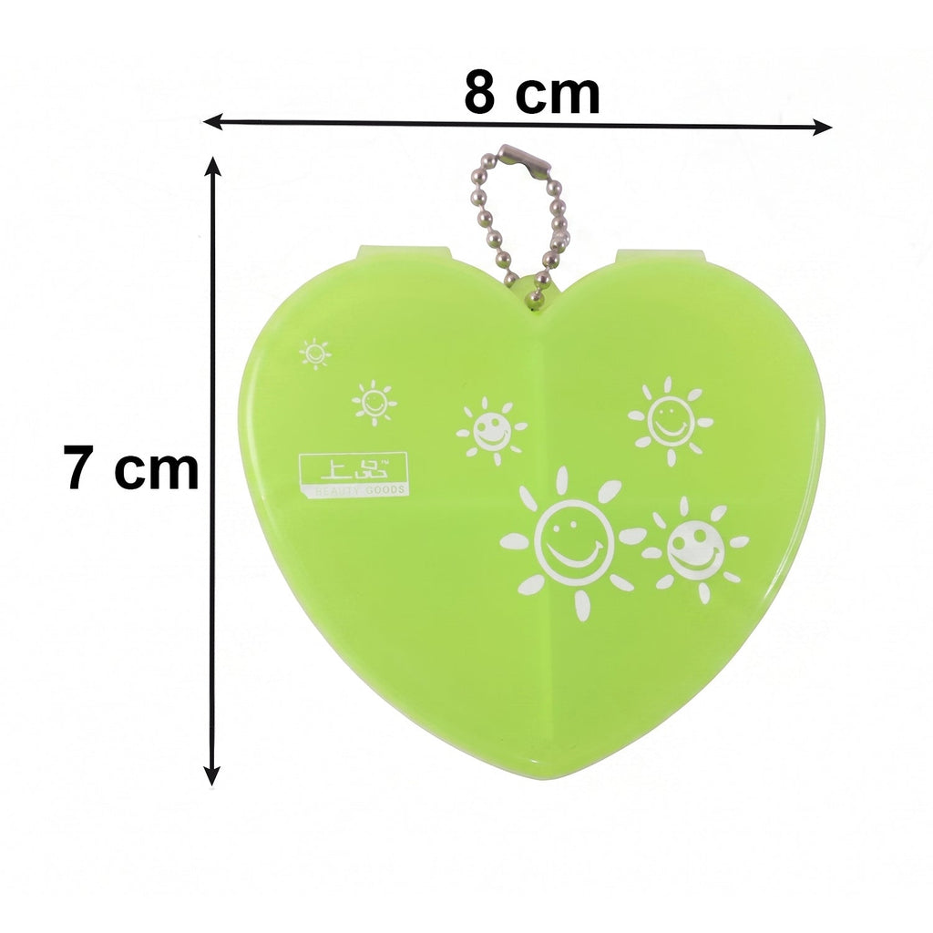 Heart Shape Pill Organizer Compact Travel-Friendly Storage - Detail View 6