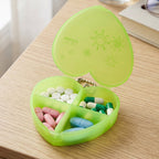 Heart Shape Pill Organizer Compact Travel-Friendly Storage - Detail View 8
