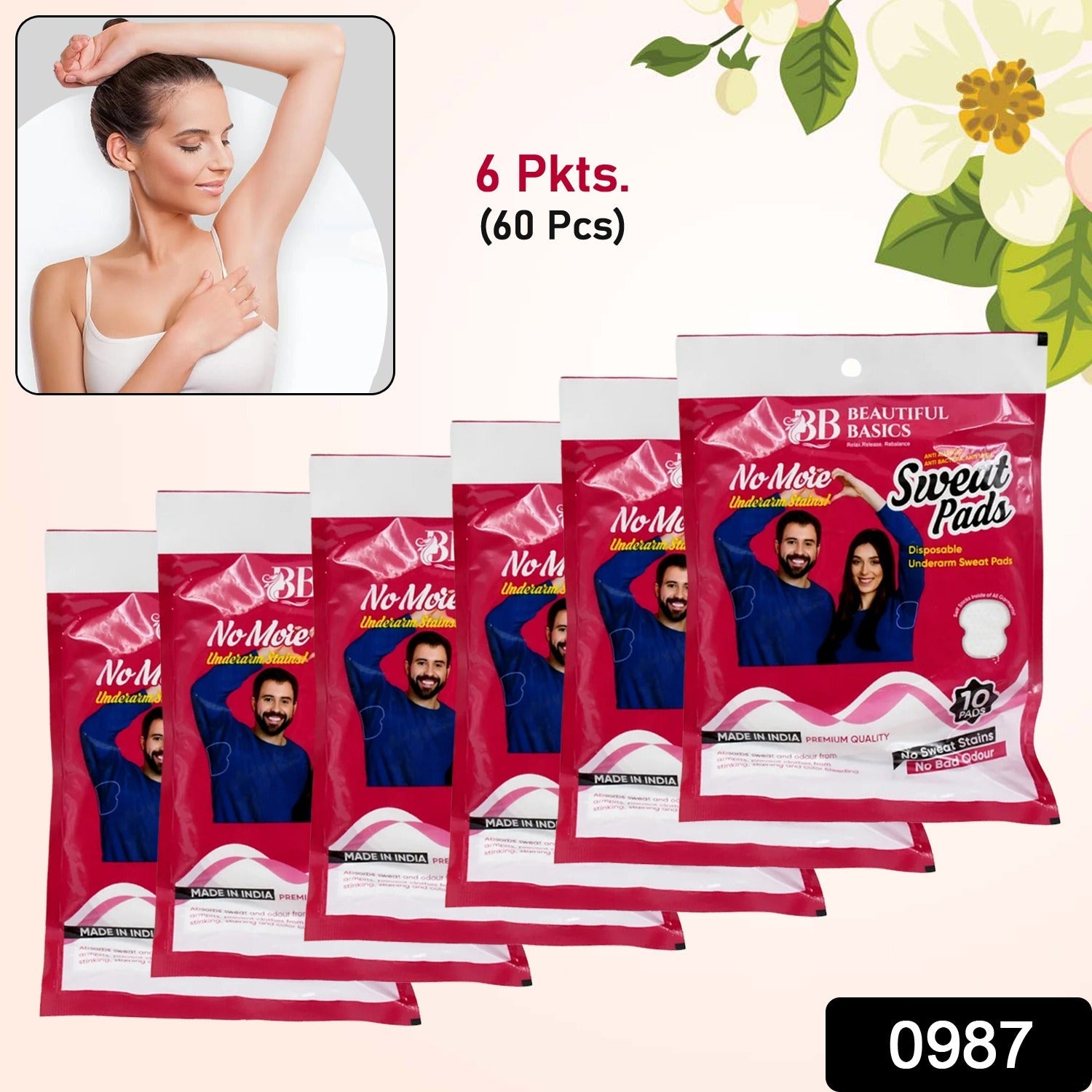 Underarm Sweat Pads – Disposable, Absorbent | Beautiful Basics