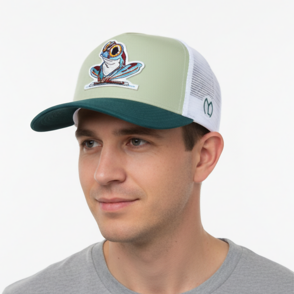 Breathable Green Mesh Cap – Unisex Adjustable Fashion Accessory