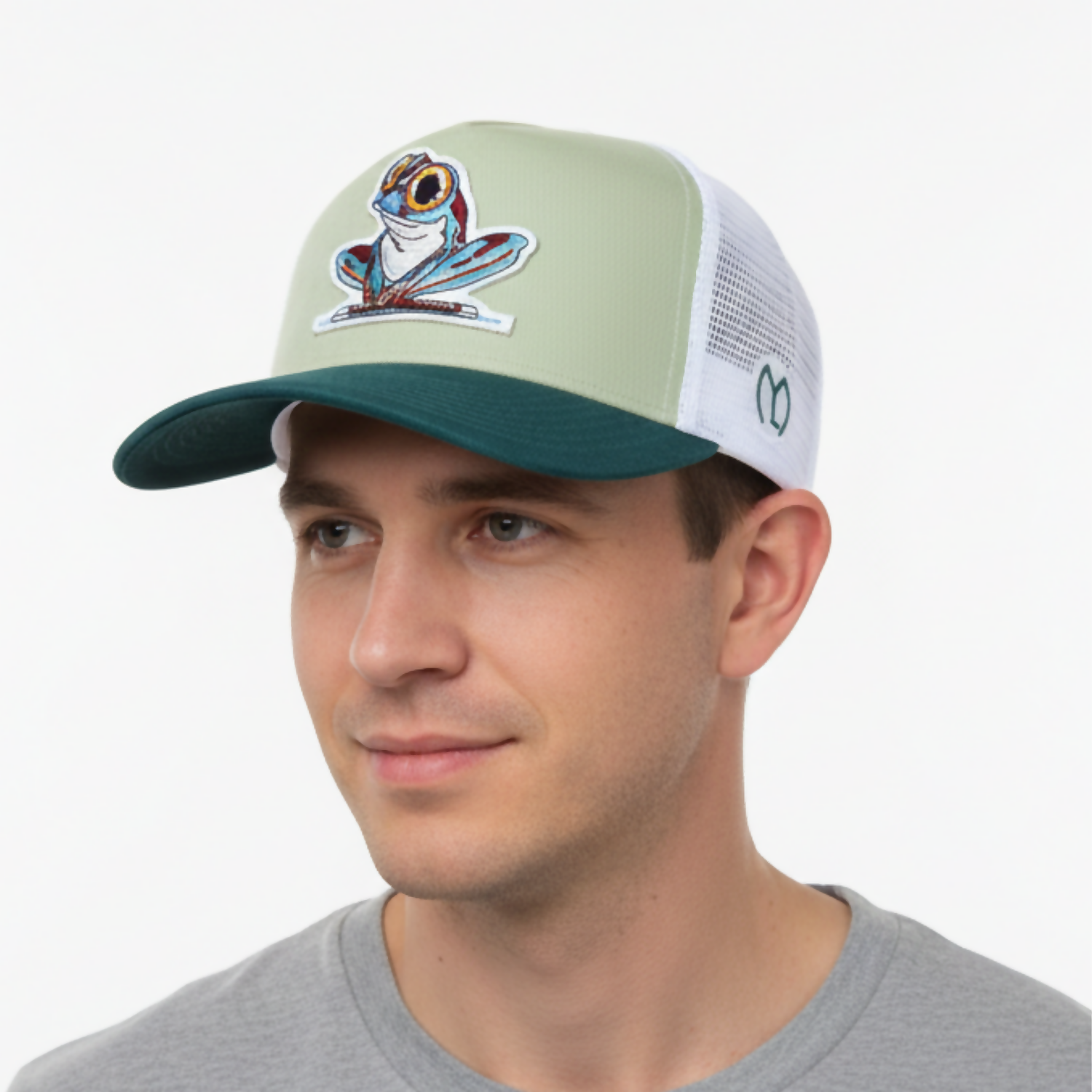 Breathable Green Mesh Cap – Unisex Adjustable Fashion Accessory