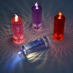 LED Crystal Candle Glitter Swirling Multicolor Decor | Styleva - Front View
