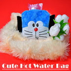Doremon Hot Water Bag Soft Cover for Pain Relief | Velvet Wellness - Front View
