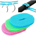 Nylon Clothesline 5m Windproof Rope with Hooks | BathNova - Side View