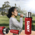 ALVENZA Personalized Stainless Steel Water Bottle – 600ml Leak-Proof Thermos | CustomSpot