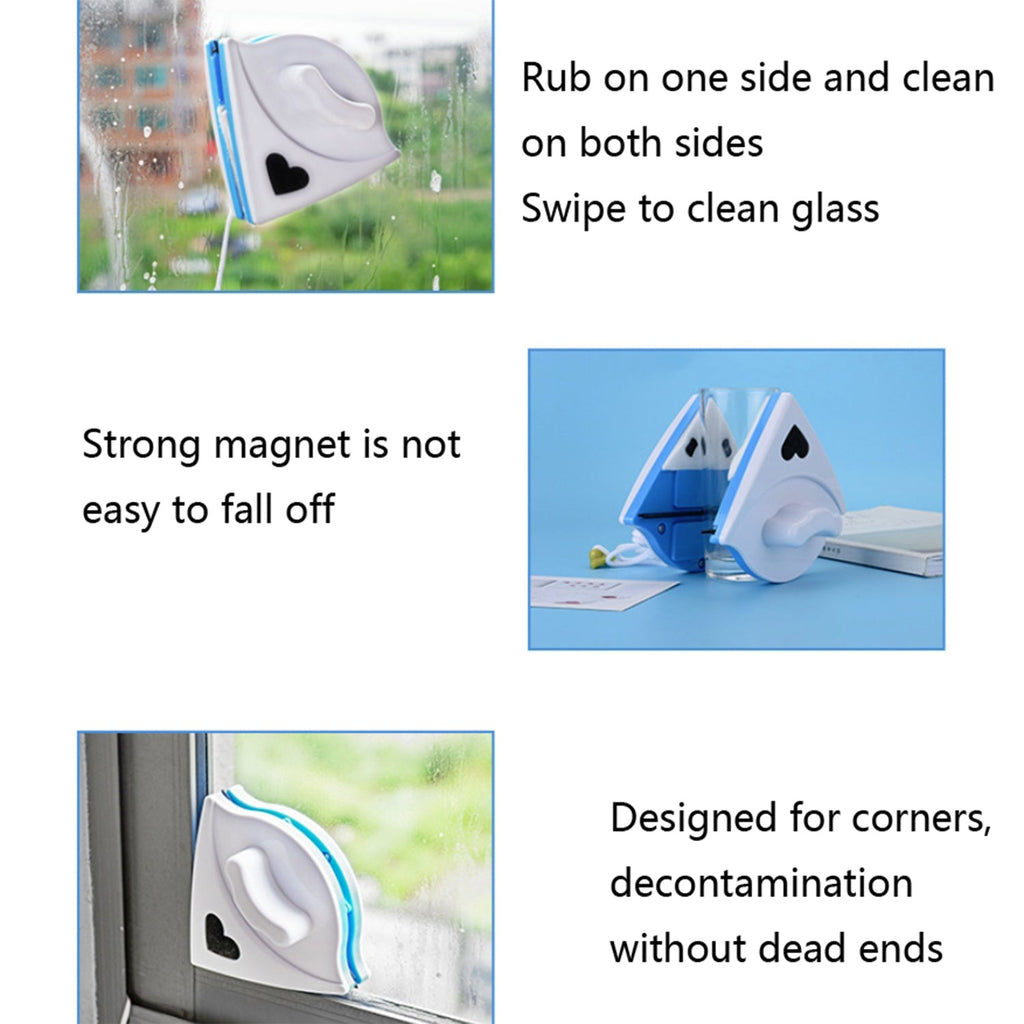 ALVENZA Magnetic Window Cleaner – Double-Sided Squeegee | FitFuzion