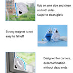 ALVENZA Magnetic Window Cleaner – Double-Sided Squeegee | FitFuzion