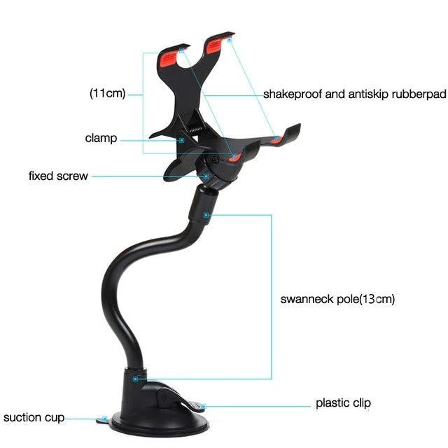 ALVENZA Car Phone Holder – Universal Long Arm Flexible Mount | Indo Glow