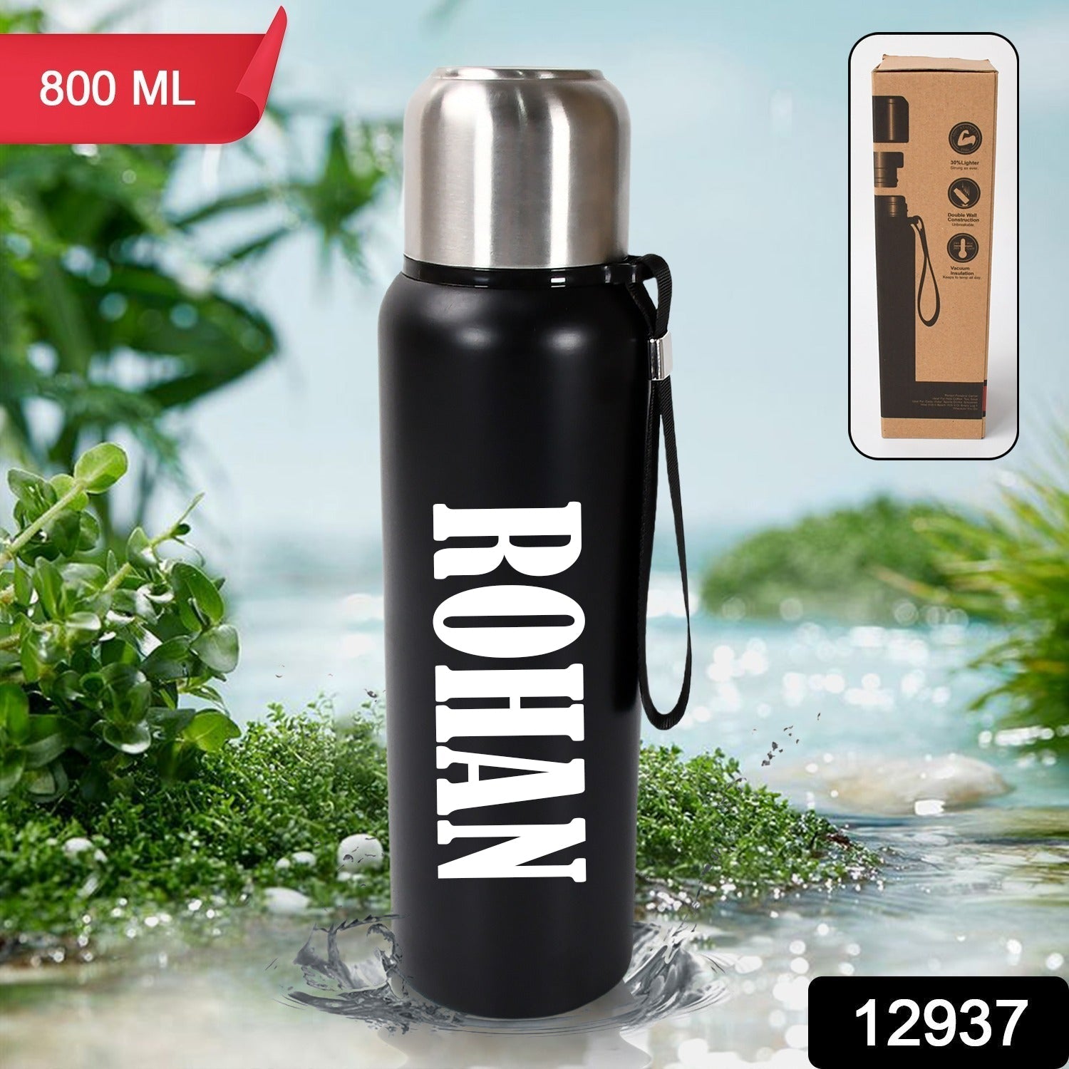 ALVENZA Customized Stainless Steel Bottle 800ml – Insulated & Leak-Proof | CustomSpot
