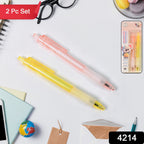 Smooth Writing Ball Pen Black Ink, Fine Tip (2 Pc) | CustoPen - Side View