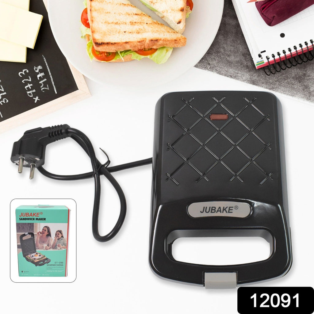 Sandwich Maker Non-Stick Plates, Indicator Lights, 500W | ChefMates - Side View